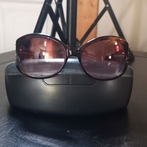 Ralph Lauren Brown Gradient Oversized Sunglasses
